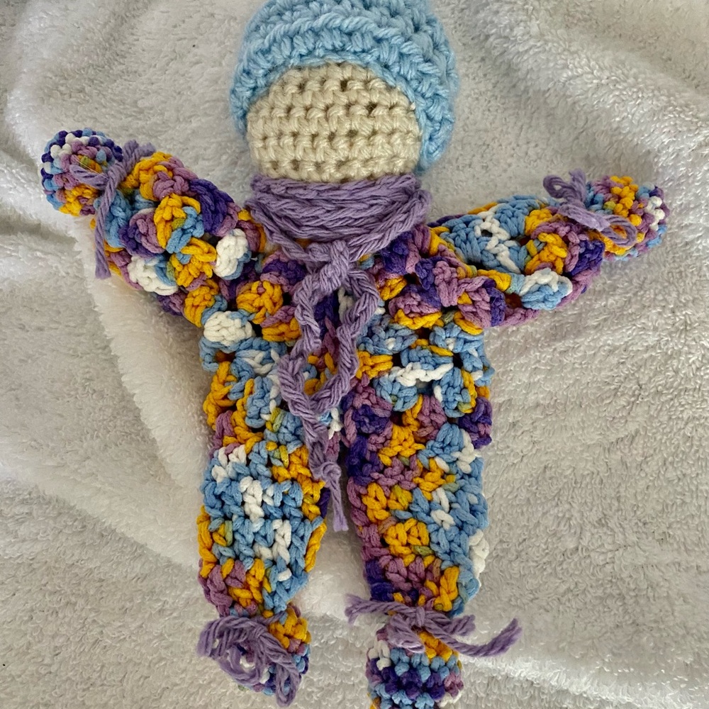 Baby infant crocheted squeeze doll Hand Crocheted Doll